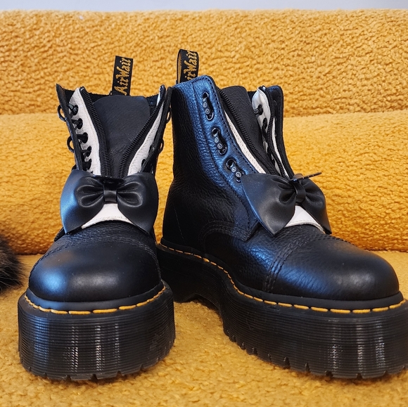 Dr. Marten Sinclair Lazy Oaf Leather Platform Boots 9W/7.5M (US) - Picture 3 of 11